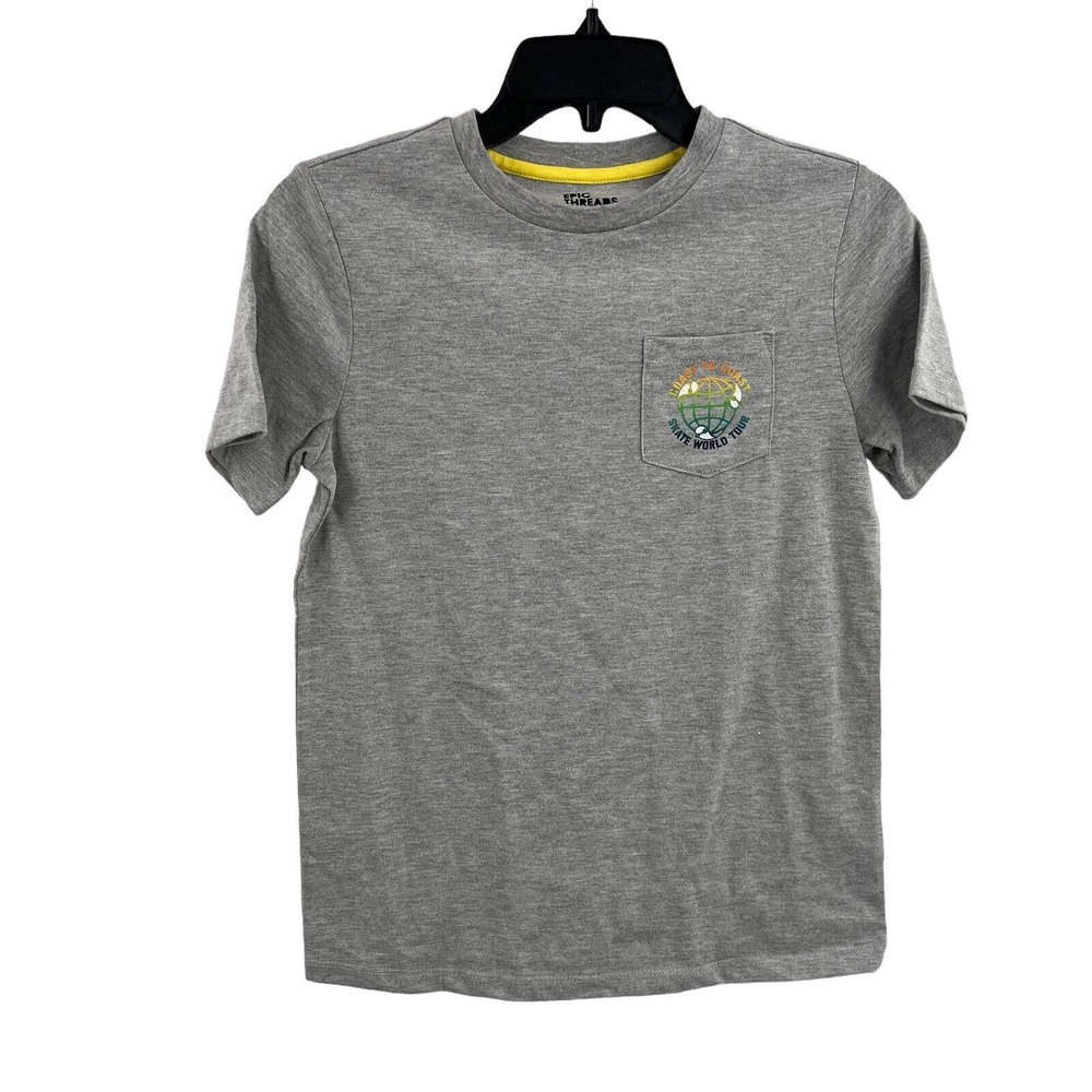 Epic Threads Grey Short Sleeve Skate Theme Tee‎ Medium New